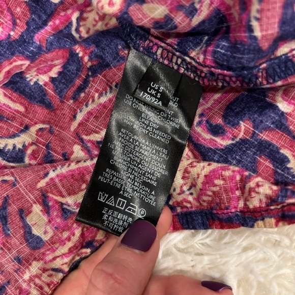 ANTHROPOLOGIE Pilcro Lucille Peasant paisley boho Blouse woman’s size small - Picture 7 of 13